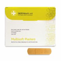 Dependaplast Multisoft Plasters, Sterile, 7.5cm x 2.5cm , 10 x  Box of 100