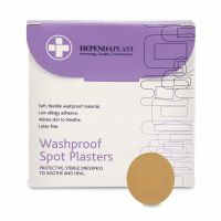 Dependaplast Washproof Spot Plasters, Sterile, 2.2cm, 10 x  Box of 100