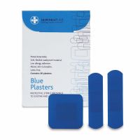 Dependaplast Blue Plasters, Sterile, Assorted, 50 Wallet of 20