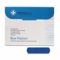 Dependaplast Blue Plasters, Sterile, 7cm x 2cm , 10 x  Box of 100