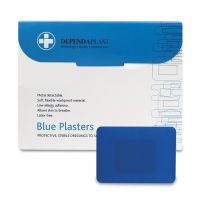 Dependaplast Blue Plasters, Sterile, 7.5cm x 5cm , 10 x  Box of 50