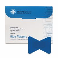 Dependaplast Blue Plasters, Sterile, Fingertip , 10 x  Box of 50