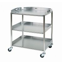 Sunflower Surgical Trolley – 66cm Width with Stainless Steel Trays