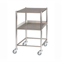 Sunflower Surgical Trolley – 46cm Width with Stainless Steel Shelf & Trays