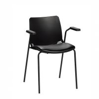 Sunflower ﻿﻿﻿﻿Neptune Visitor Chair, With Arms - Moulded Seat ﻿with Vinyl Upholstered Seat Pad