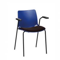 Sunflower ﻿﻿﻿﻿Neptune Visitor Chair, With Arms - Moulded Seat ﻿with ﻿Inter/VeneTM Upholstered Seat Pad