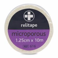 Relitape Microporous Tape , Boxed, 1.25cm x 1m , 24 Single Unit