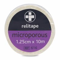 Relitape Microporous Tape , 1.25cm x 10m , 24 Single Unit