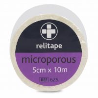Relitape Microporous Tape , 5cm x 10m, 6 Single Unit