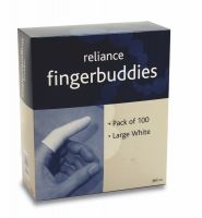 Finger Buddies , White , Large , 1 x  Single Unit