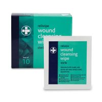 Reliwipe Wound Cleansing Wipes , Sterile, Pack of 10, 10 x  Pack of 10
