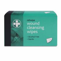 Reliwipe Wound Cleansing Wipes , Sterile, Box of 100, 1 x  Box of 100