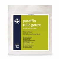Paraffin Gauze BP, Sterile , 10cm x 10cm, 15 Pack of 10