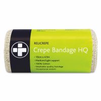 Relicrepe Bandage HQ, White, 10cm x 4m , 10 x  Single Unit