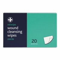Reliwipe Moist Cleansing Wipes, Sterile, Box of 20, 5 Box of 20