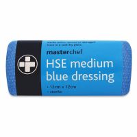 HSE Dressing - Blue, Unboxed, Medium 12cm x 12cm, 10 x  Single Unit