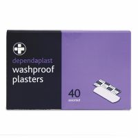Dependaplast Washproof Plasters, Perforated Dispenser Box, Assorted, 5 Box of 40