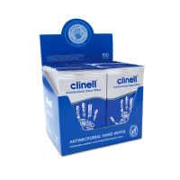 Clinell Antibacterial Hand Wipes (individually wrapped) Box 100