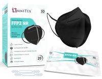 Omnitex FFP2 Masks (Black) - 20 Masks Per Box