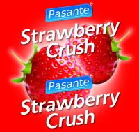 Pasante strawberry crush condoms, bulk pack (pack of 144)