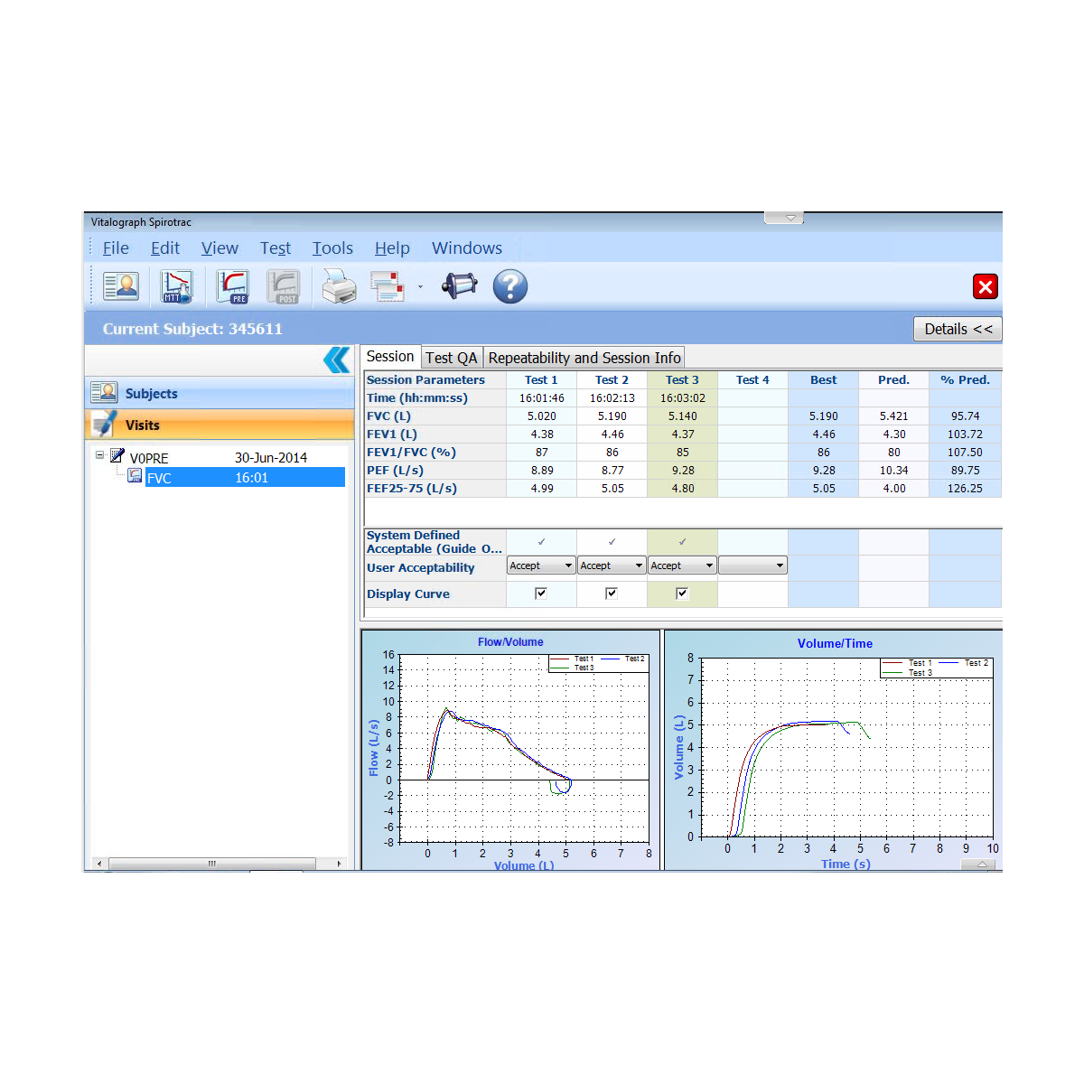 Vitalograph Spirotrac 6 Spirometry Software
