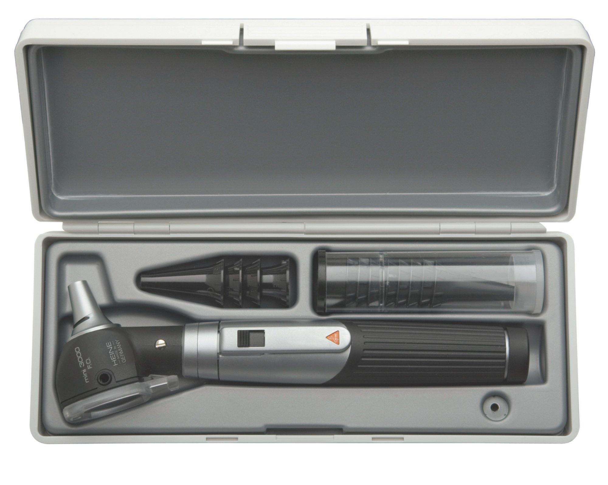 HEINE mini3000 F.O Otoscope Set with battery handle in Hard Case