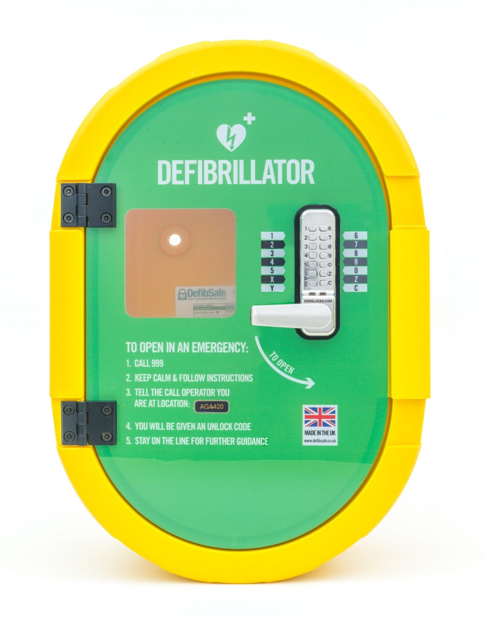 CU Medical DefibSafe 2 Defibrillator Cabinet - locked