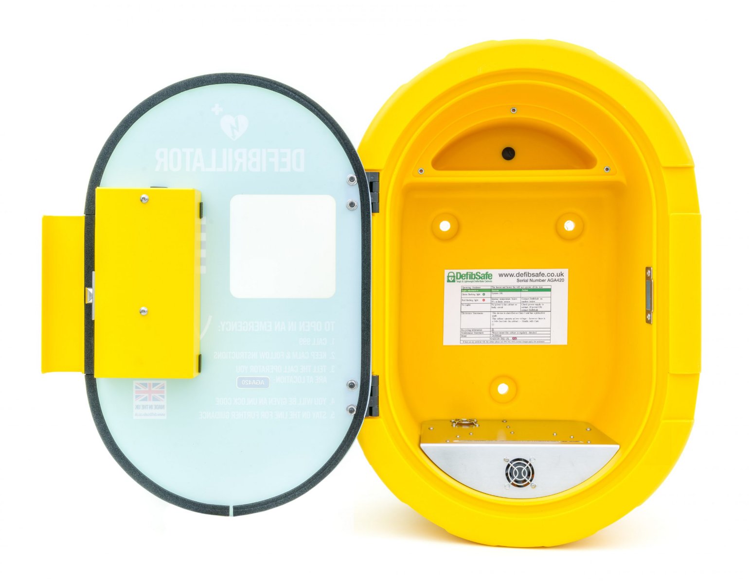 CU Medical DefibSafe 2 Defibrillator Cabinet - Unlocked