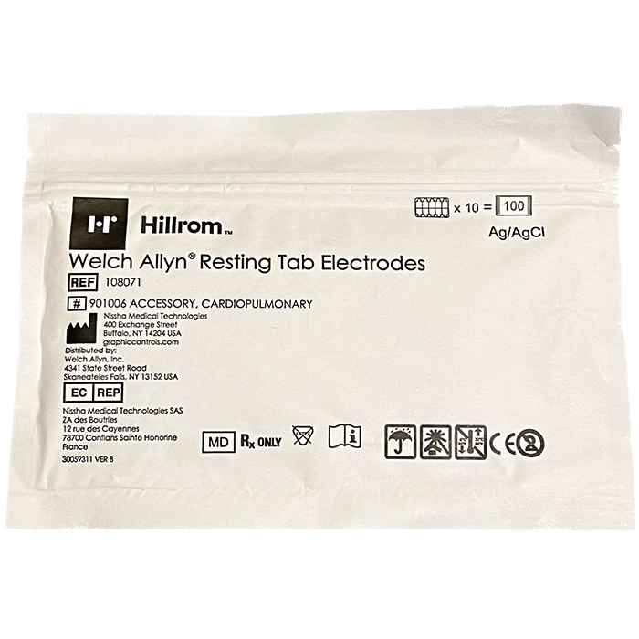 Hillrom resting tab electrodes (Pack of 100)
