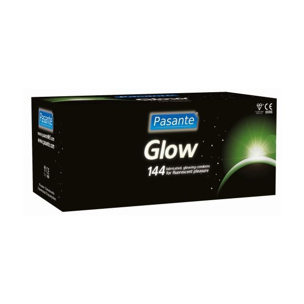 Pasante glow in the dark condoms, bulk pack (pack of 144)