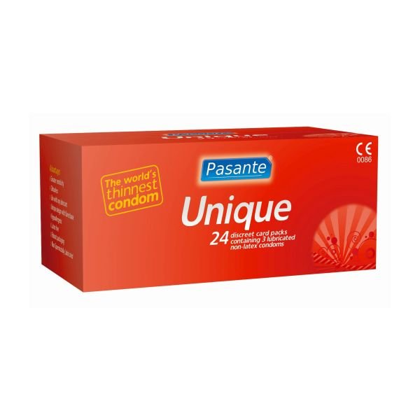Pasante unique condoms, 3s pack x 24