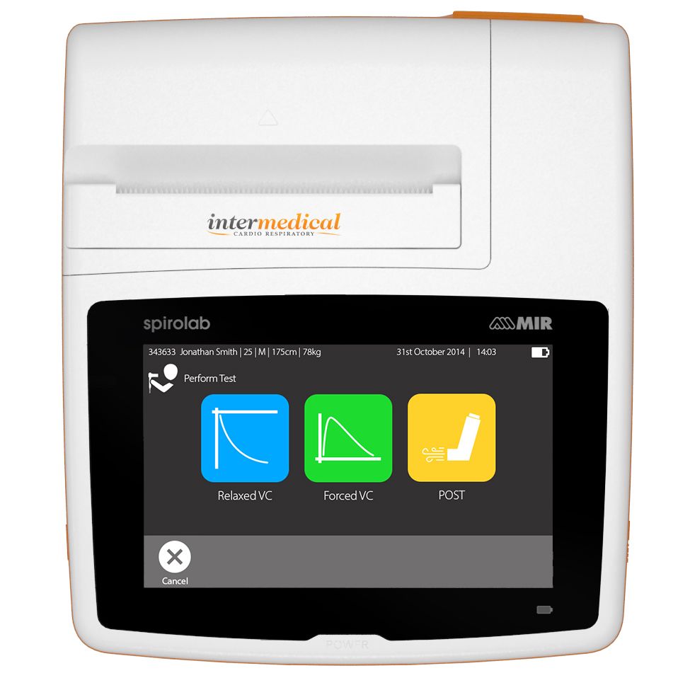 MIR Intermedical Spirolab Spirometer with Spirometry Software-Reusable Turbine x1