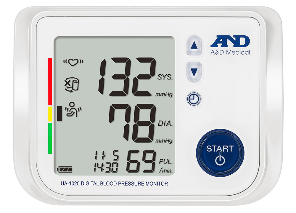 A&D Medical UA-1020 Upper Arm Blood Pressure Monitor with Atrial Fibrillation Screening