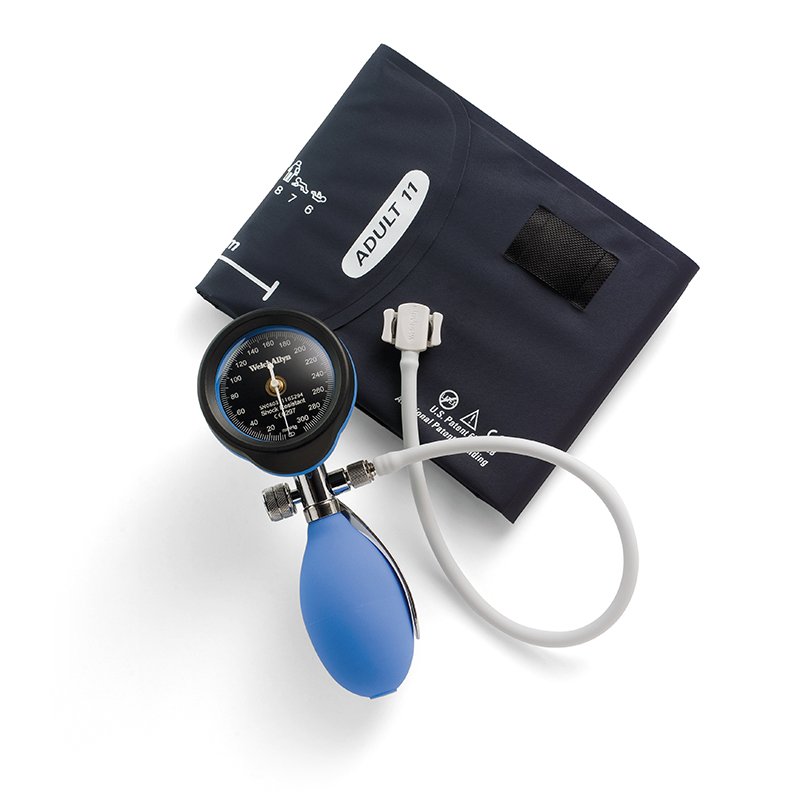 Welch Allyn DuraShock DS55 Thumbscrew Sphygmomanometer, Blue